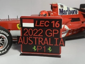 Pitboard 1:43/1:18 (Pizarra F1) / Leclerc (Ferrari) Australia GP P1 2022 - Imagen 1 de 10