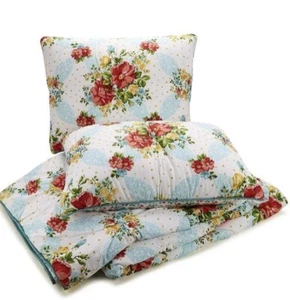 The Pioneer Woman 3-Piece Vintage Floral Cotton Quilt Set w Shams - Queen Size - Picture 1 of 7