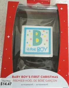 Bebé Niño Primera Herencia Navidad Adorno Saludos Americanos 2018 Azul Nuevo - Imagen 1 de 4