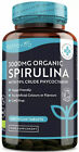 Organic Spirulina 500mg With 19% Crude Phycocyanin, 600 Vegan Tablets, 6 Per Day