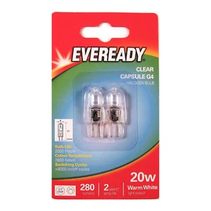 Everready G4 20W Halogen Capsule Dimmable Bulb 240 Lumens 12V Lamp - Picture 1 of 5