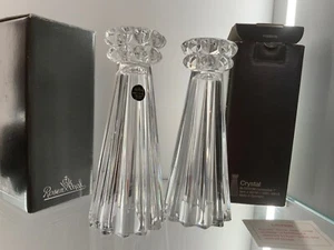 100% AUTHENTIC ROSENTHAL CRYSTAL BLOSSOM CANDLESTICK 7" HOLDERS, MADE IN GERMANY - Picture 1 of 6