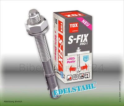 TOX S-Fix Pro 1 Bolzenanker A4 Schwerlastdübel Ankerdübel Ankerbolzen SFix INOX