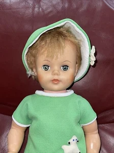 Vintage Eegee Toddler Girl Doll 17” Blonde Blue Sleepy Eyes - Picture 1 of 10