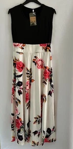 Fashion Women's Floral Dress with Fashion Jewellery Ear Rings - Picture 1 of 2