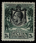 GAMBIA GV SG137, 2s 6d green, LH MINT. Cat &#163;26.