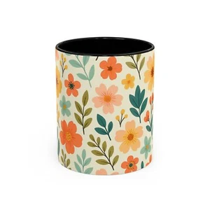 Blumen Kaffeebecher: Fröhliches Geschenk für Blumenliebhaber, Wohndeko, Muttertag, - Bild 1 von 33