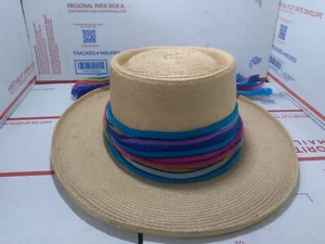 Palm Leave Hat By The Maya Quiche Indians VTG Handcrafted - Picture 1 of 8