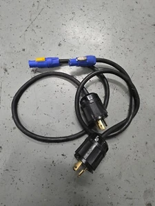 Cavo di Alimentazione 3' 12/3 Maschio L6-20 Twist To Blue Neutrik Powercon SJOW - Foto 1 di 2