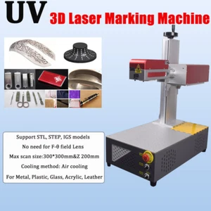 CRS 5W UV 3D Laser Marking Machine Deep Engraving for Metal Plastic Acrylic - Picture 1 of 8
