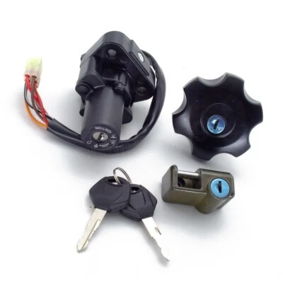 For Suzuki DR650S DR650SE 1998-2022 Ignition Switch Fuel Gas Cap Seat Lock Set  - Image 1 of 4