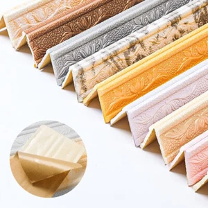 3D Foam Wall Skirting Border Wall Sticker Waist Line Self Adhesive Home Decor x1 - Picture 1 of 14