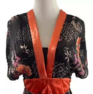 Angie Damen Kleid Gr. S bunt Blumenmuster S-Ärmel gefüttert Midi Taschentuchsaum - Bild 1 von 11