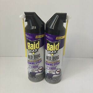 Lot Of 2 Raid Max Foaming Crack & Crevice Bed Bug Killer 17.5 Ounce Brand New