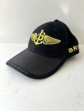 BREITLING 1884 Hat Black Cap w/ Yellow Embroidered B Logo - Adjustable Strap
