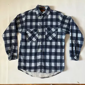 CAMICIA VINTAGE FIELDMASTER IN FLANELLA CON BOTTONI TAGLIA M BLU NAVY/AZZURRO PLAID - Foto 1 di 3