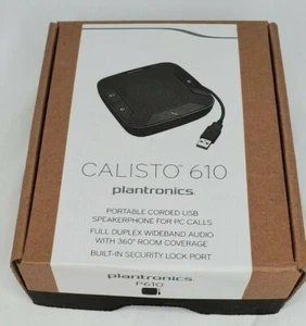 POLY Calisto 610 Portable USB Wired PC Speakerphone with Carry Case P610 - NEW - Picture 1 of 4