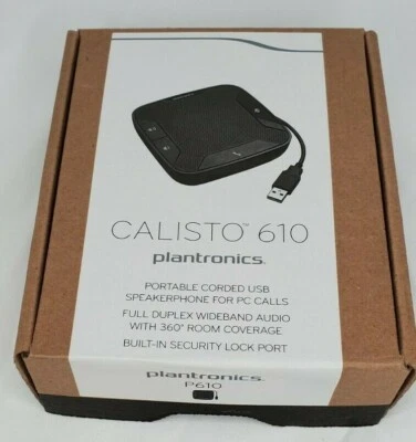 POLY Calisto 610 Portable USB Wired PC Speakerphone with Carry Case P610 - NEW - Image 1 of 4
