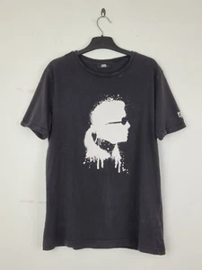 KARL LAGERFELD T-Shirt Head Karl weiß Baumwolle schwarz strechy ~ Größe M  - Bild 1 von 10