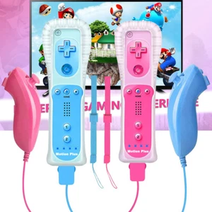 Motion Plus Wii Remote Controller Nunchuck For Nintendo Wii Wii U Game Console - Picture 1 of 24