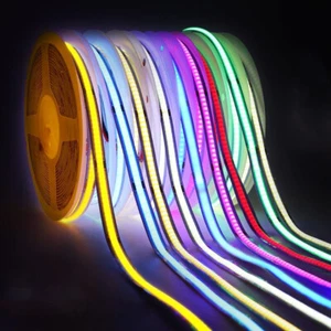 1m-5m DC 12V COB LED Strip Lights High Density Flexible LED Tape for Room Car - Picture 1 of 40
