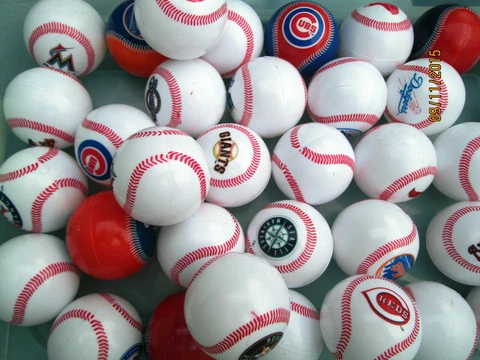 MLB mini baseballs plastic gumballs 2" you choose Cover