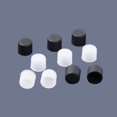 8 Stück Cinch Abschlusskappen Transparent (Weiß) oder Schwarz RCA Buchsen Caps - Bild 1 von 2