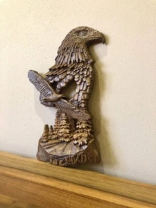 Wooden carved eagle, Wall wood decor From Oak, American Bald Eagle Beechwood - Picture 1 of 5