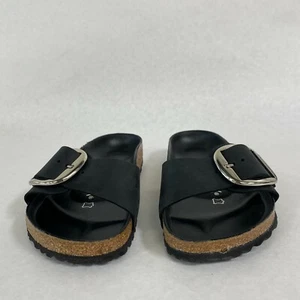 New w/o Box Birkenstock Madrid Big Buckle Black Exquisite Narrow - Select Size - Picture 1 of 4