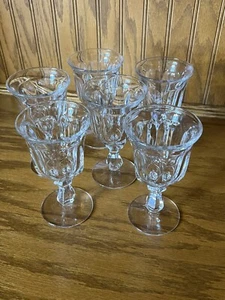Imperial Glass Co Old Williamsburg Clear Wine Glasses 5.25” Lot Of 6 1959-82 - Picture 1 of 9