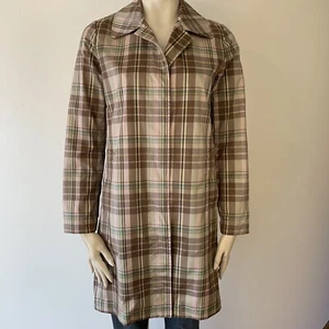 Gap rosa und braun karierter Trenchcoat Größe Small - Bild 1 von 5
