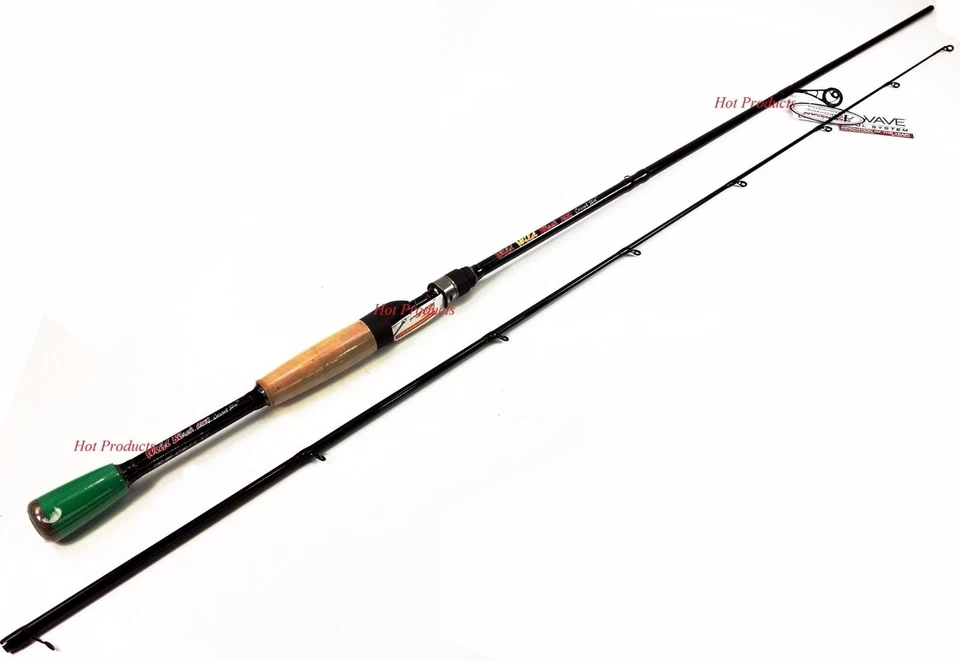 COLLAPSIBLE 2PC Carrot Stix SPINNING 6' 7" Medium Black Microwave Fishing Rod - Image 1 of 4