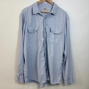 Faherty Hemd mit Knopfleiste Herren XXL hellblau Baumwolle Tencel Brusttaschen - Bild 1 von 9