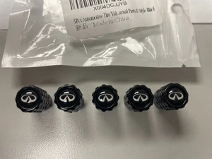 4 Pcs Metal Car Wheel Tire Valve Stem Caps for Infiniti Q50 FX35 FX37 Black - Picture 1 of 3