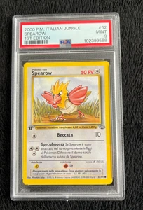2000 P.M. Pokemon Italian Jungle Spearow 1st Edition Card #62 PSA Mint 9 - Picture 1 of 2