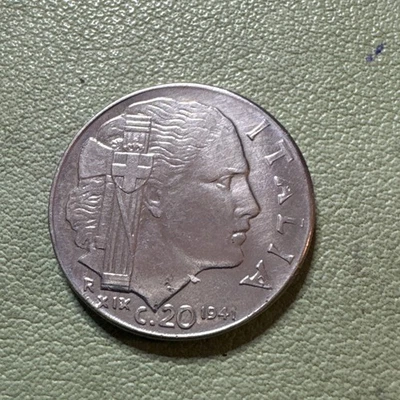 Moneda de 20 centesimi de Italia 1941 monedas italianas del mundo extranjero Foto 1 de 4