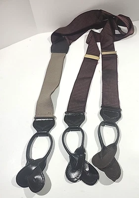 Ropa de vestir con tirantes para hombre granate y beige Foto 1 de 4