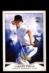 Signed Baseball Card Auto Carson Smith 2015 Panini Diamond Kings #186 Mariners - Picture 1 of 2