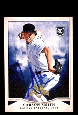 Signed Baseball Card Auto Carson Smith 2015 Panini Diamond Kings #186 Mariners - Image 1 of 2