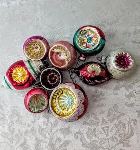 Vintage Fantasia Weihnachtsschmuck Polen handbemalt Indents 9er Set - Bild 1 von 15