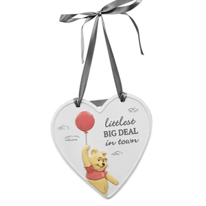 Disney Winnie the Pooh Resin Littlest Big Deal in Town Heart Plaque - Picture 1 of 2
