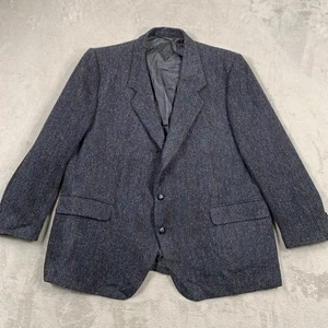 Chaqueta Harris Tweed Para Hombres 48 S Azul Lana Caza Espiga EE. UU. Moores De Colección - Imagen 1 de 14