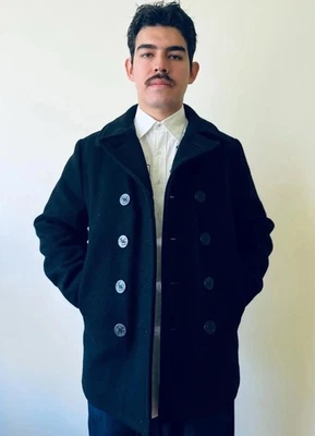 Chaquetón de lana azul marino de Schott NYC talla 38 Foto 1 de 4