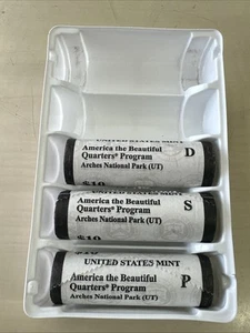 2014 US Mint America the Beautiful Quarters Arches National Park Roll Mint - Picture 1 of 10