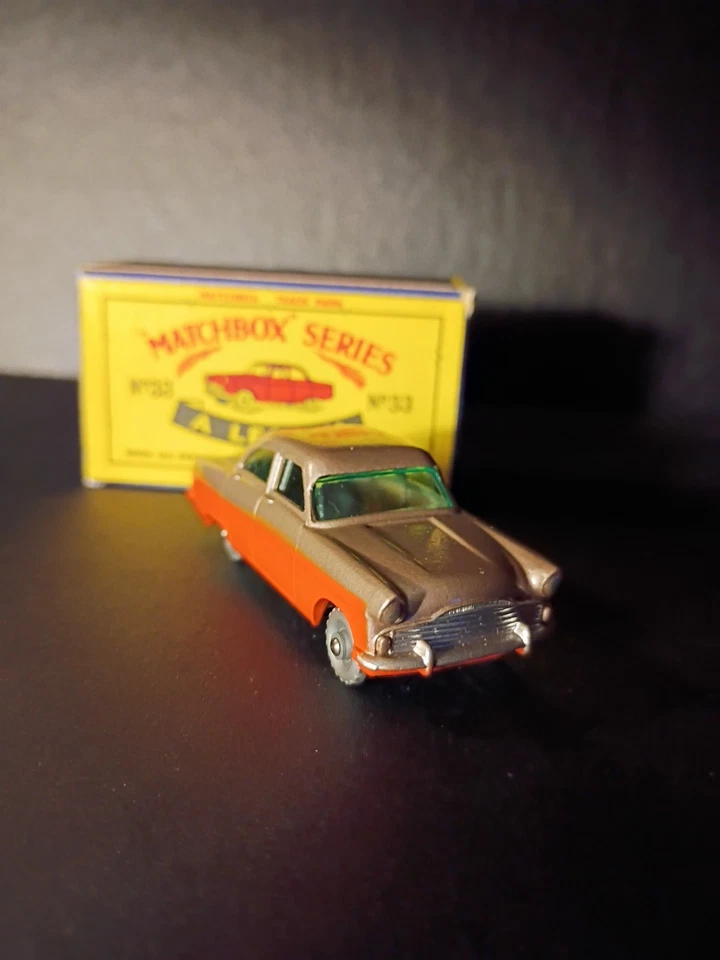 Matchbox #33A Ford Zodiac серебро/оранжевый 1957 в редкой оригинальной коробке C  - Изображение 1 из 4