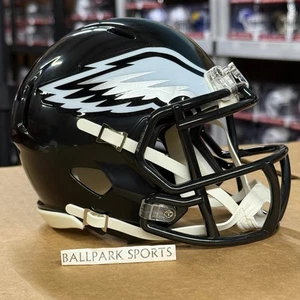 NO BOX Philadelphia Eagles BLACK Riddell Speed Mini Helmet *Helmet is Fine - Picture 1 of 7