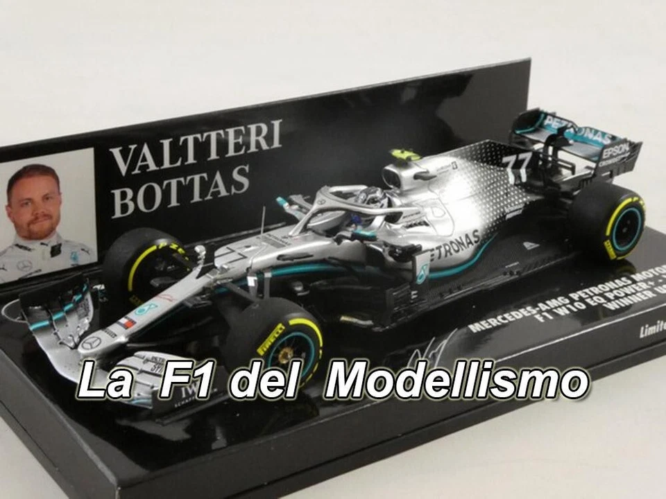 Minichamps Mercedes W10 #77 Valtteri Bottas winner USA GP 2019 1/43 417191877 - Immagine 1 di 3