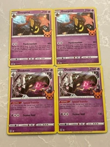 4 Pokemon TCG Dusknoir 062/172 (2) & Gourgeist 077/203 (2) Regular Holo Foil - Picture 1 of 1