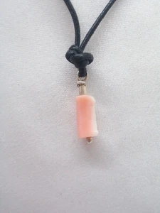 Ciondolo in ARGENTO 925 con rametto di CORALLO ROSA naturale  - pendente - - Imagen 1 de 6