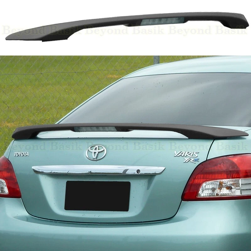 For 2007-2011 2012 Toyota Yaris Factory Style Trunk Spoiler Wing W/L MATTE BLACK - Image 1 of 1